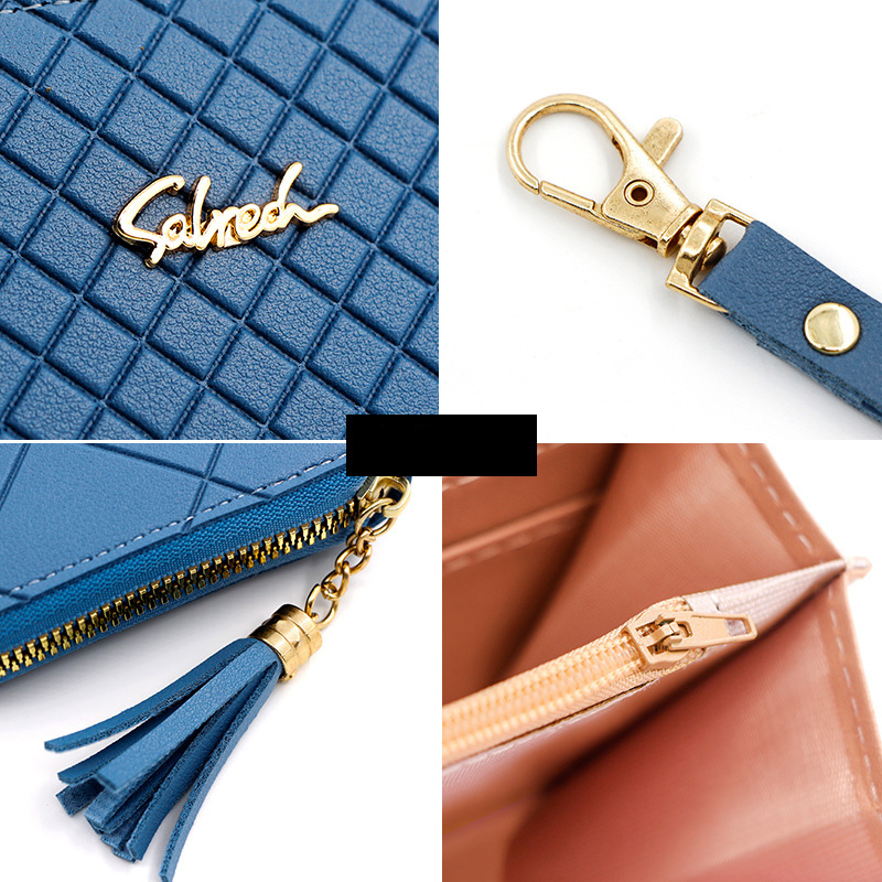 Women Long Zipper Wallet Card Holder PU Leather Clutch Coin Purse Large Capacity Lady Wristlet Phone Pouch HandBags Money Pocket