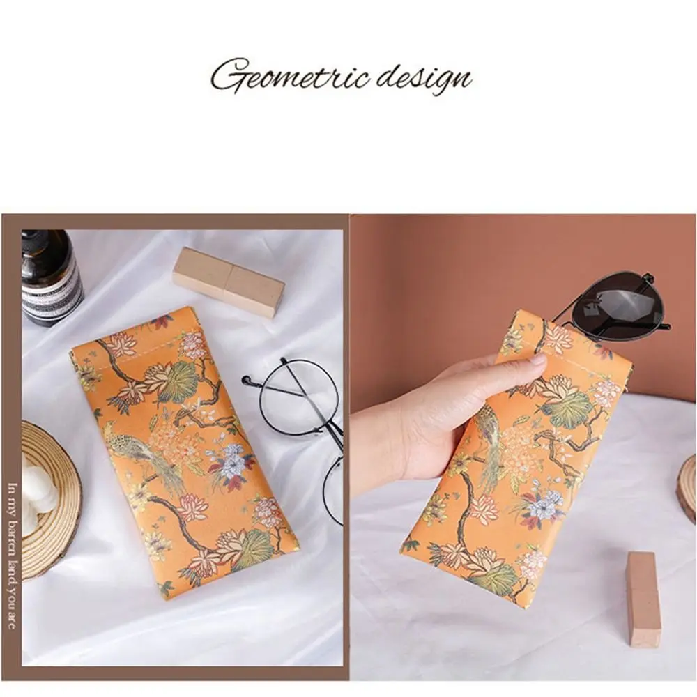 e a Holder Jewelry Bag Eye Glasses Flower Oil Painting Eyewear Protector Case Sunglasses Pouch wear