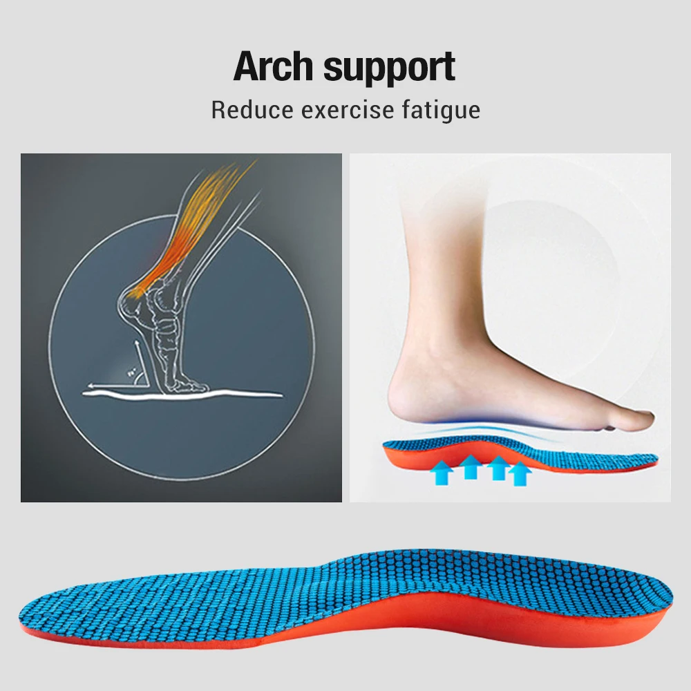 Sports Insole Orthotic Arch Support Breathable Shock Shoe new Gel Pad Running Athletic 2025 Foot Pressure Relieve Cushioning Fiess