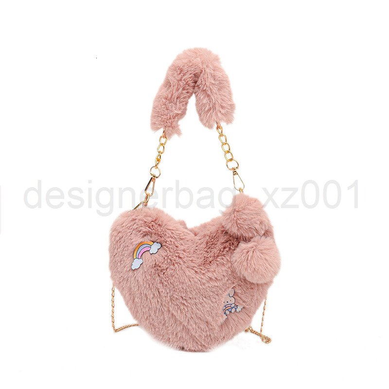 Classic Designer Bag Fashion 10a Top Woman Handbagevening Bags Autumn and Winter Small New Trendy Fashionable Love Hair Red Western Plush Single Shoul