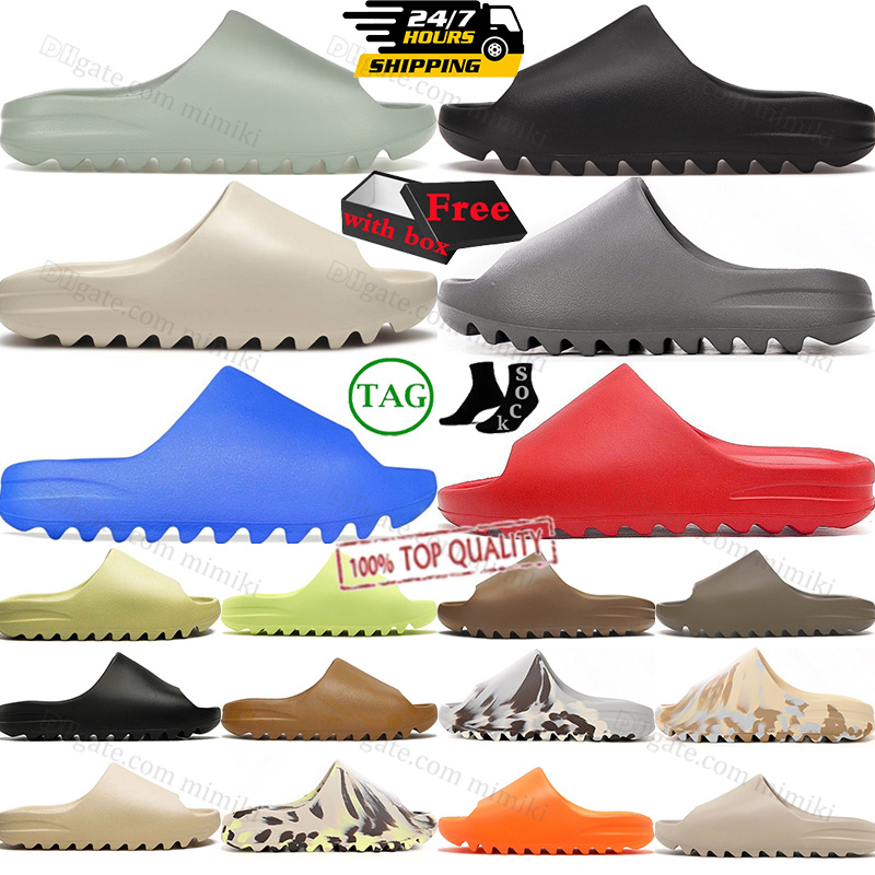 Designer Slippers Slider Salt Mineral Blue Onyx sand Bone Black Blue Vermillion Carbon Pure Resin Soot Ararat Rubber Sandals Mens Womens Clog Runners Runr Slides