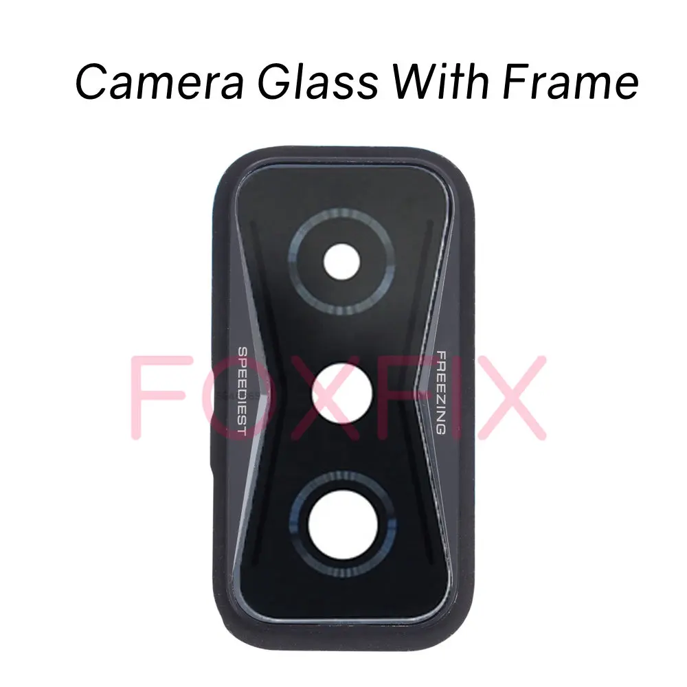 Rear Back Glass Lens For Xiaomi POCO F4 GT Camera Cover With Frame Bezel Replacement+Adhesive Sticker 21121210G
