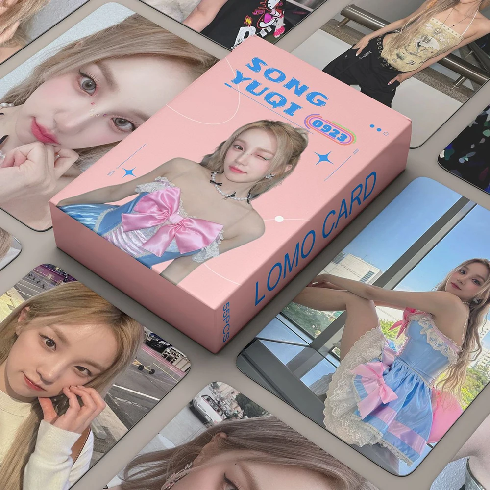 Kpop Gidle Song Yuqi SOLO Photocards New Album I Feel Lomo Cards (G)I-DLE Photo Cards Postcards Fans Gift