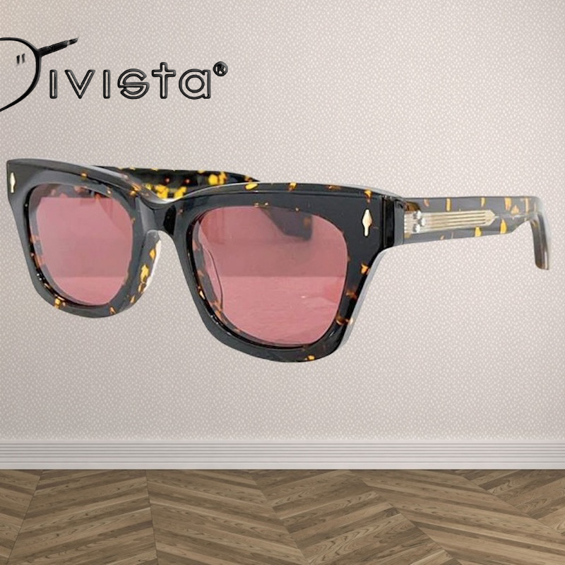 Luxury Brand fashion sunglasses handmade DEALAN 53-22 Cat eye acetate Sunglasses men top quality Outdoor UV400 women SUN GLASSES IVISTA