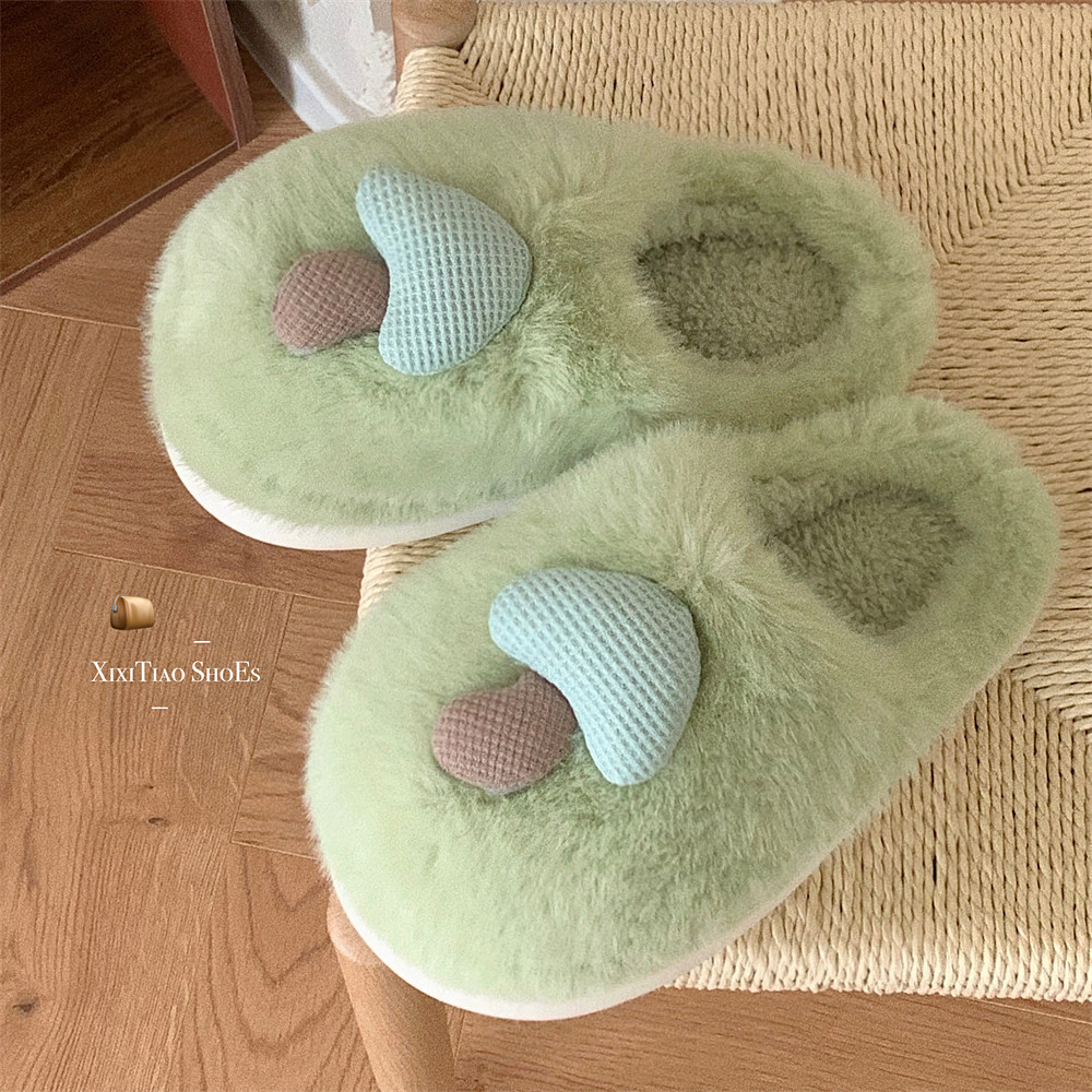 Slippers Personality Fun Plush little mushroom Cute slippers for women girls Fashion Kawaii Fluffy winter warm women's slippers
