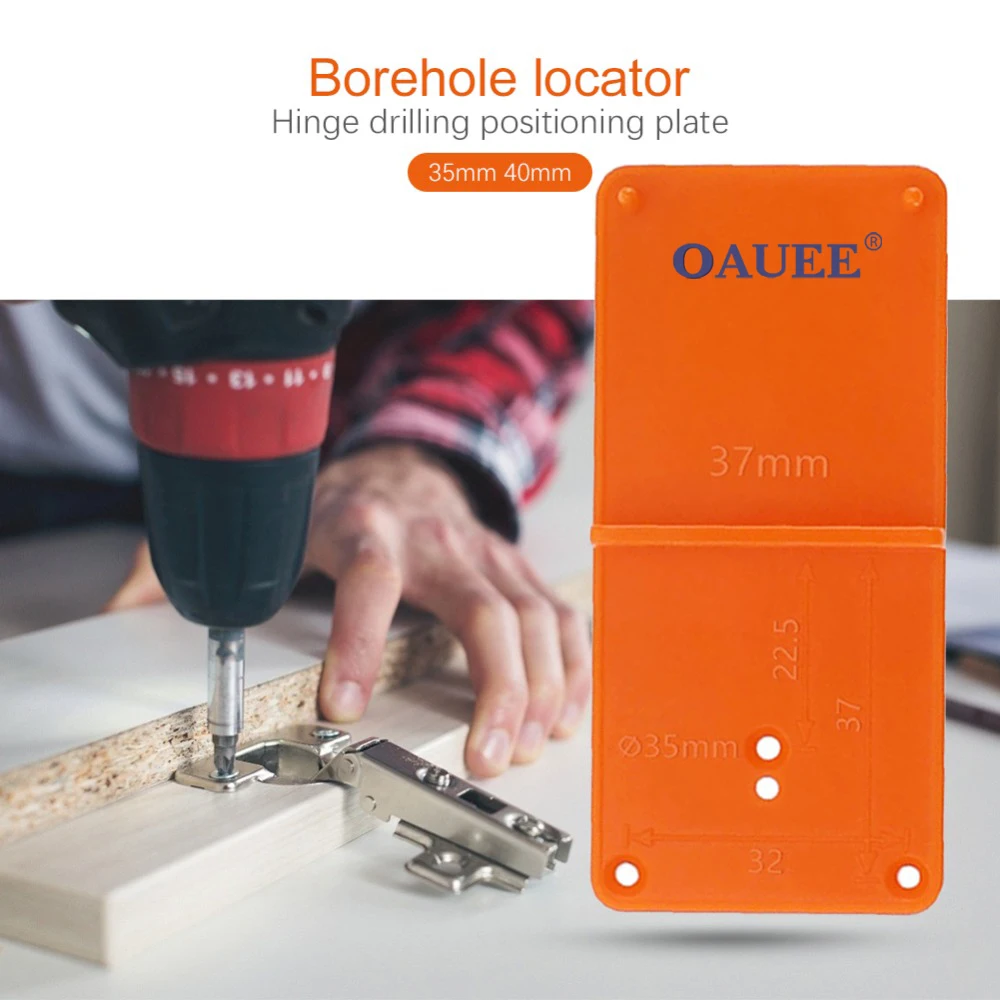 Hinge Hole Jig Template Hinge Hole Drill Guide Locator Template for Door Cabinet Assemble Tool for Carpentry In Wood Hardware