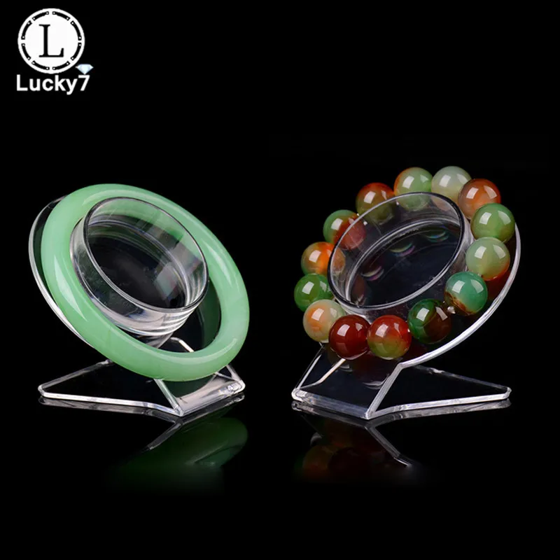 Clear Jewelry Bracelet Display Holder Bangle Organizer Rack Acrylic Bracelet Display Collar Stand Holder