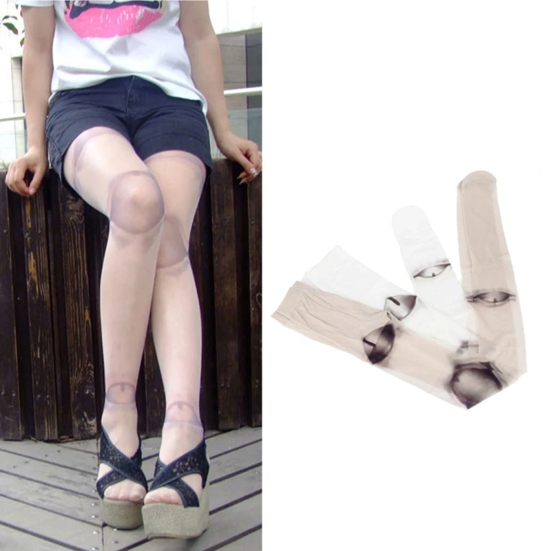 Women Harajuku Novelty Pantyhose Japanese Gothic Style Anime Jointed for Doll Tattoo 3D Print Tights Cosplay Stockings