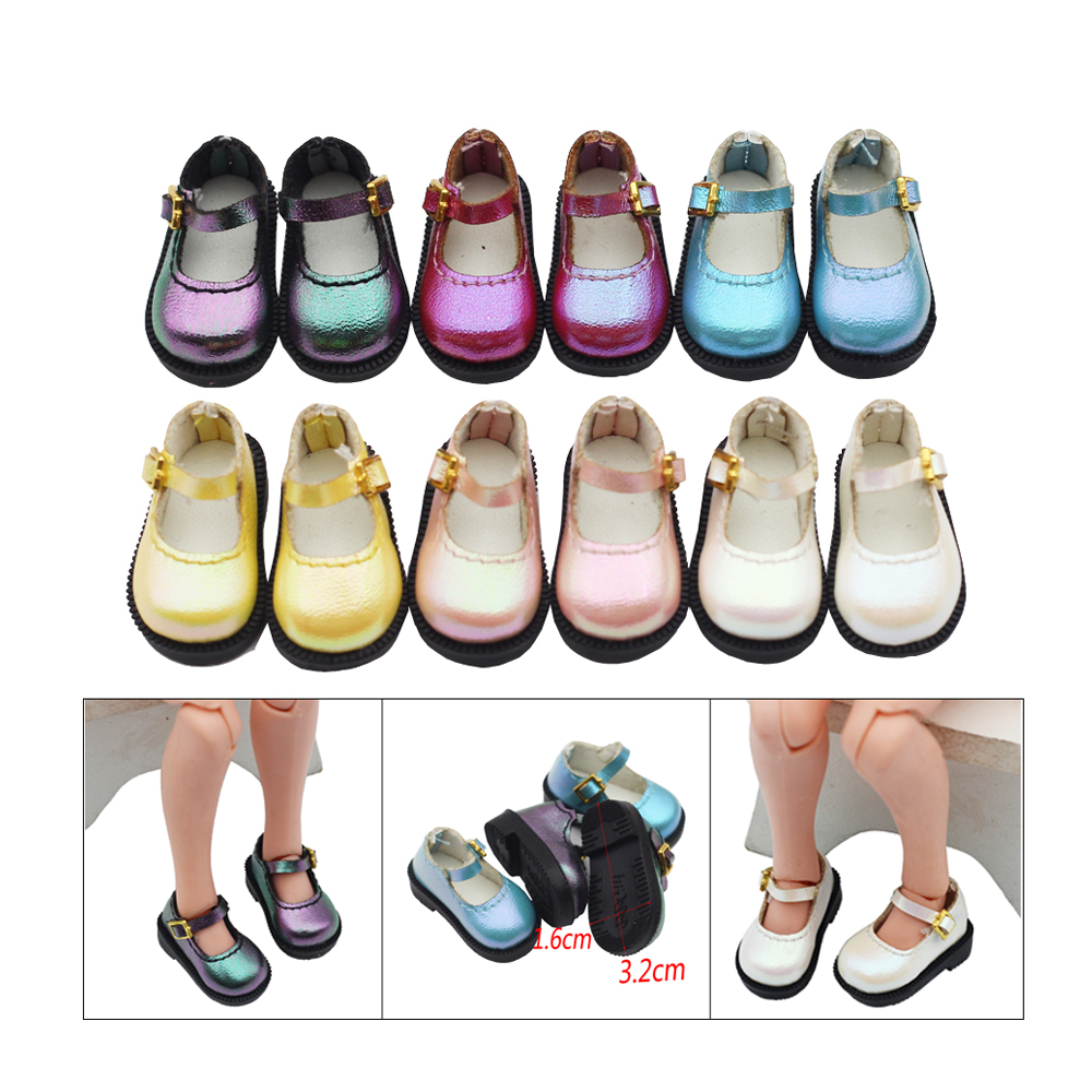 Small 1/6BJD Shoes PU Leather Shoes For OB24,OB22.Big Fish Body, Fat Fish Body,1/8 BJD,3 .2 X 1.6cm Doll Shoes Accessories
