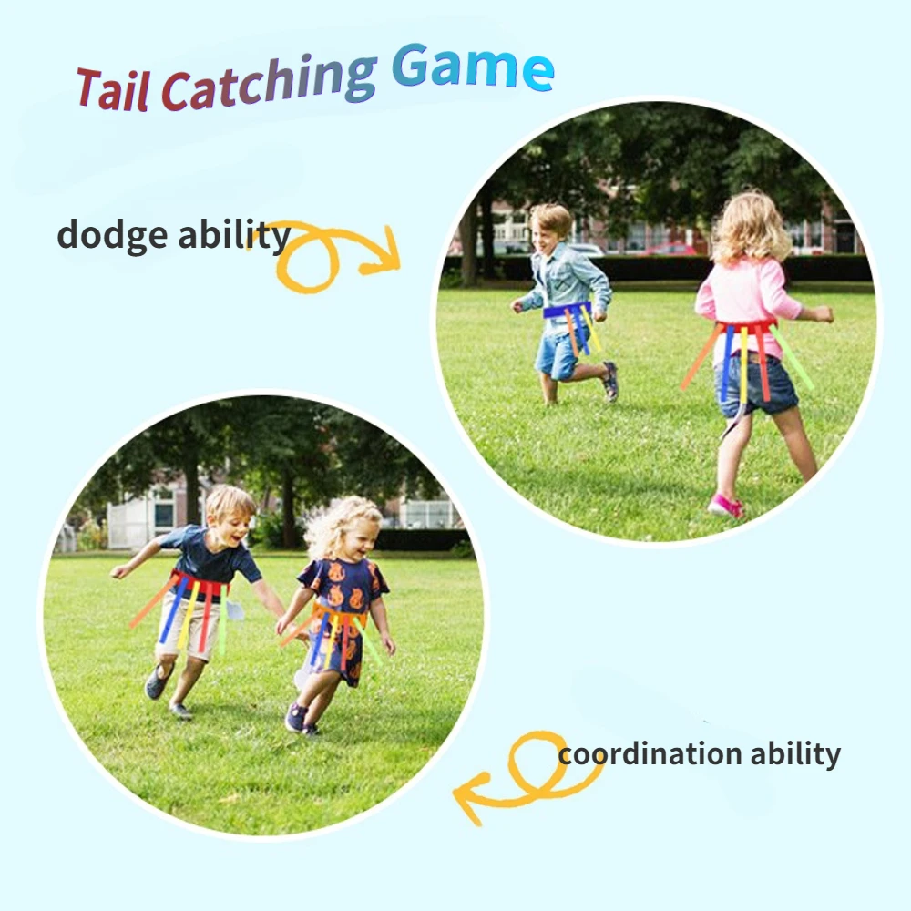 Children Outdoor Funny Game Toy Belt For Kindergarten Kids Catching Tail Training Equipment Teamwork Game Toys for Children