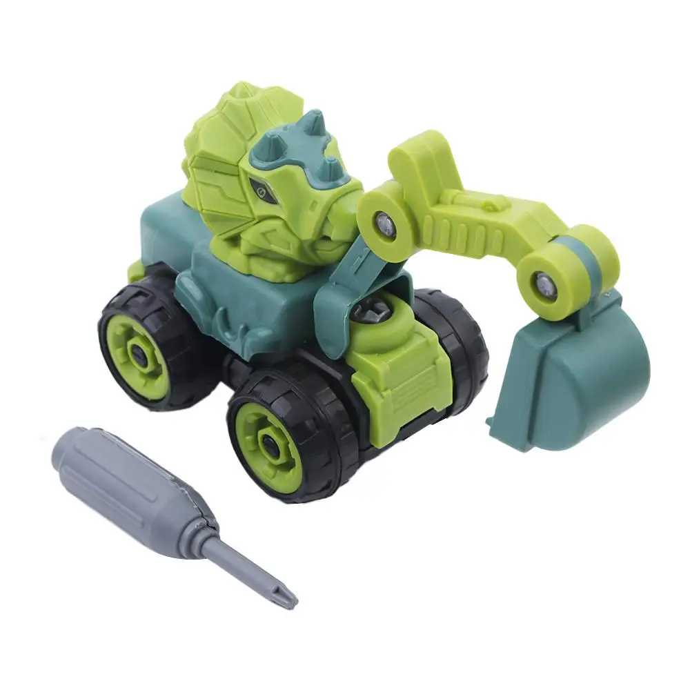 1PC Car Toy Dinosaur Disassembly Excavator Bulldozer Engineering Team Car Gift Transport Car Vehicle