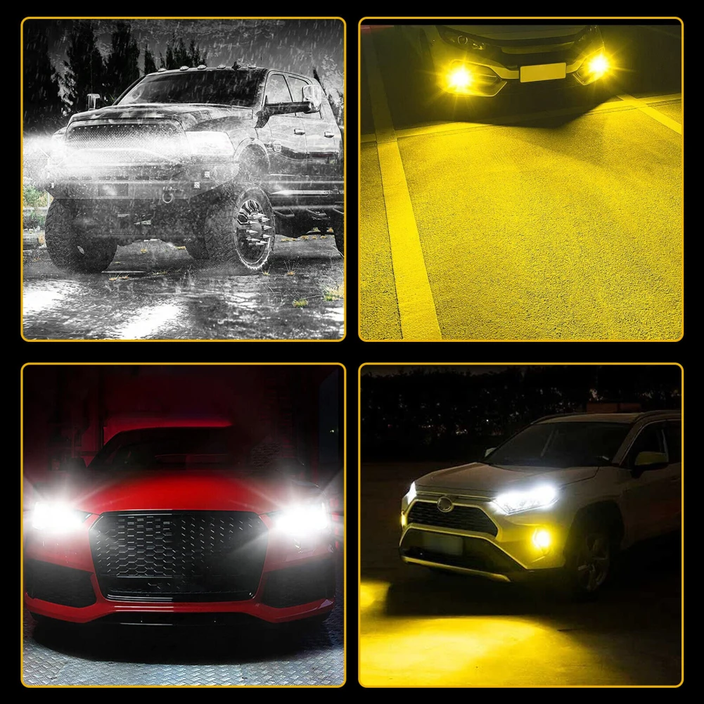 2Pcs 1157 2357 Led Bulbs Switchback Turn Signal Light White/Amber Dual Color DRL Parking Lights Ultra Bright DC 12-24V