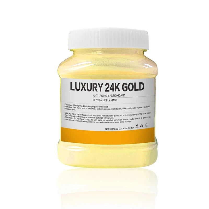 350g Hydrating Brightening 24K Gold Soft Mask Powder Rose Petal Crystal Jelly Mask Powder Antiage Skin Care Dropshipping