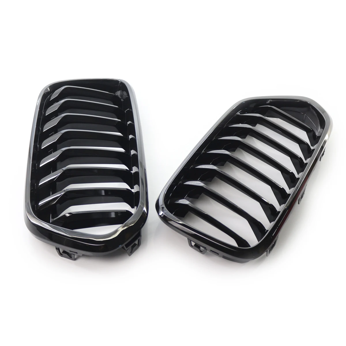 Glossy Black Car Front Bumper Kidney Grilles Replacement Racing Grills Accessories For X2 Series F39 2018 2019 2020 2021