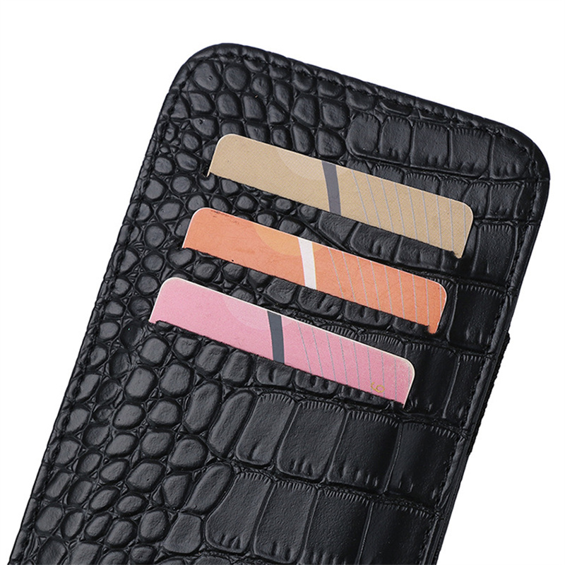 PU Wallet Crocodile Pattern Id Bank Credit Card Holder Protector Case Portable Travel Men'S Banknote Organiser Passport Cover