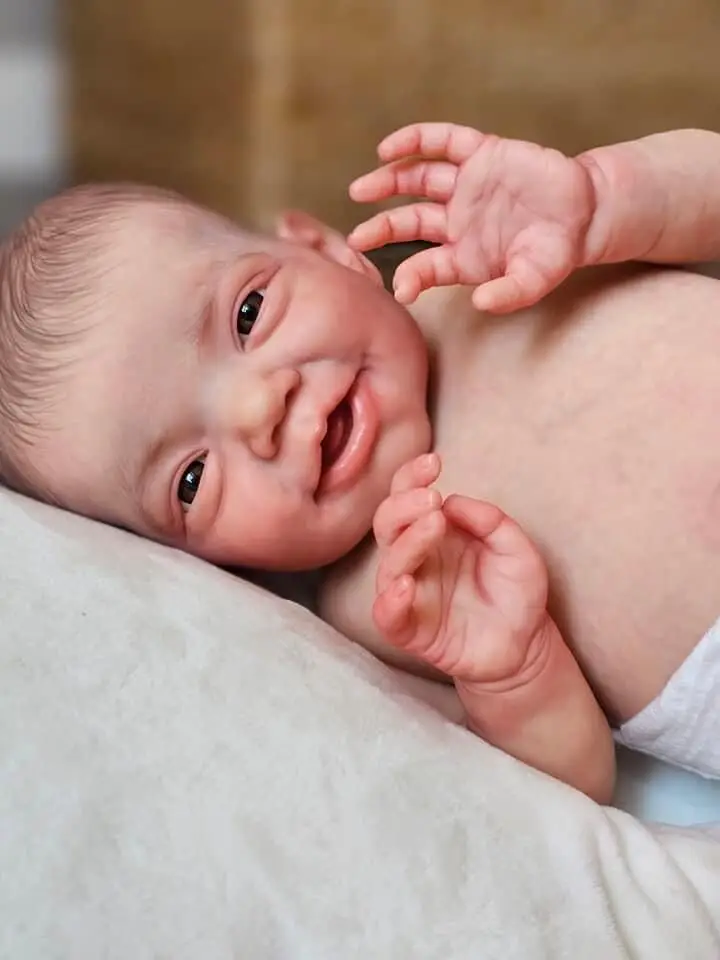 NPK 19inch Full Body Newborn Baby Doll Charlie Lifelike Soft Touch Cuddly Reborn Baby Doll Multiple Layers Painting 3D Skin