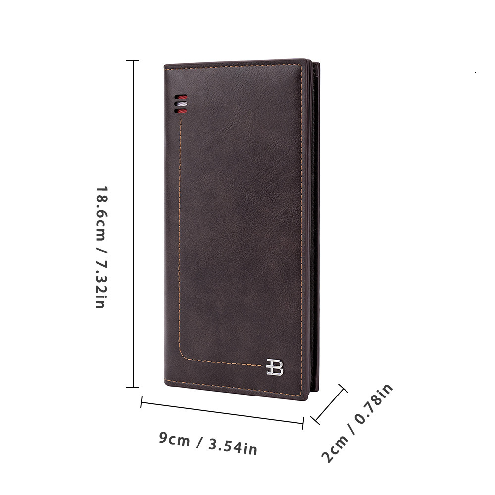 Men's new designer Baellerry multi card zipper minimalist wallet anti-theft brush handbag