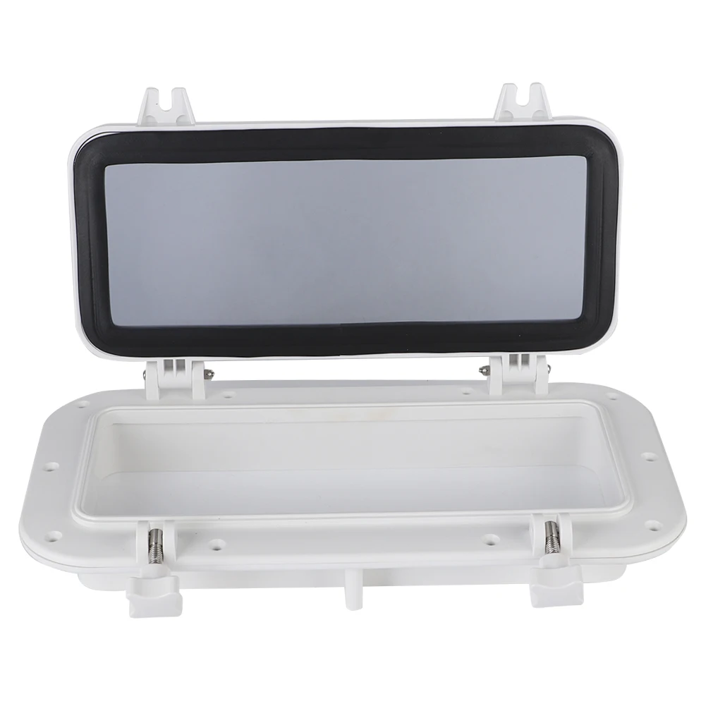 40x20cm Boat Rectangular Porthole Anti-Ultraviolet ABS Tempered Glass Porthole Window Opening Portlight RV Yacht Porthole