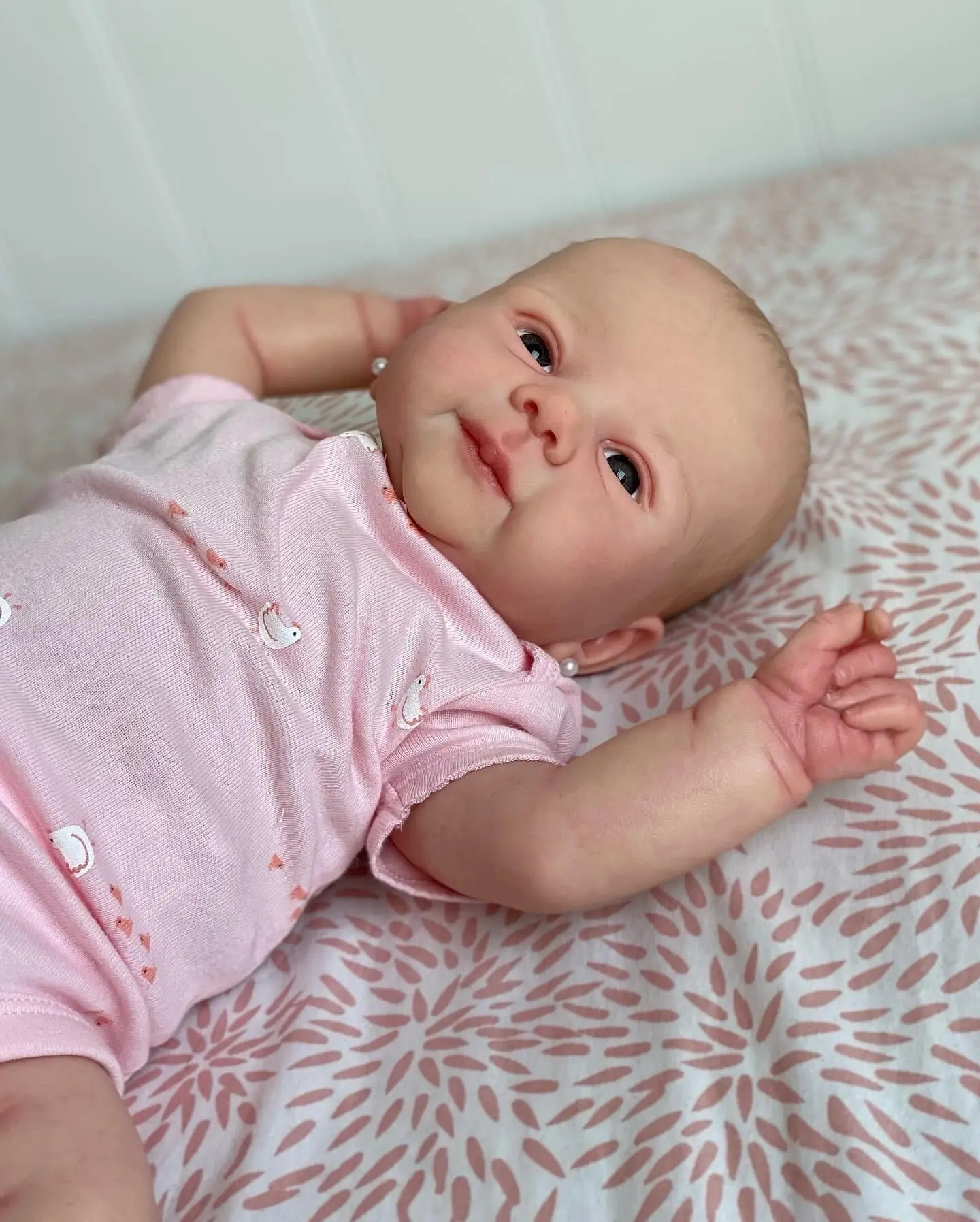 NPK 49CM Soft Silicone Cloth Body Julieata Lifelike Real Touch Reborn Baby Girl with Hand-Drawing Hair Toddler Cute Doll