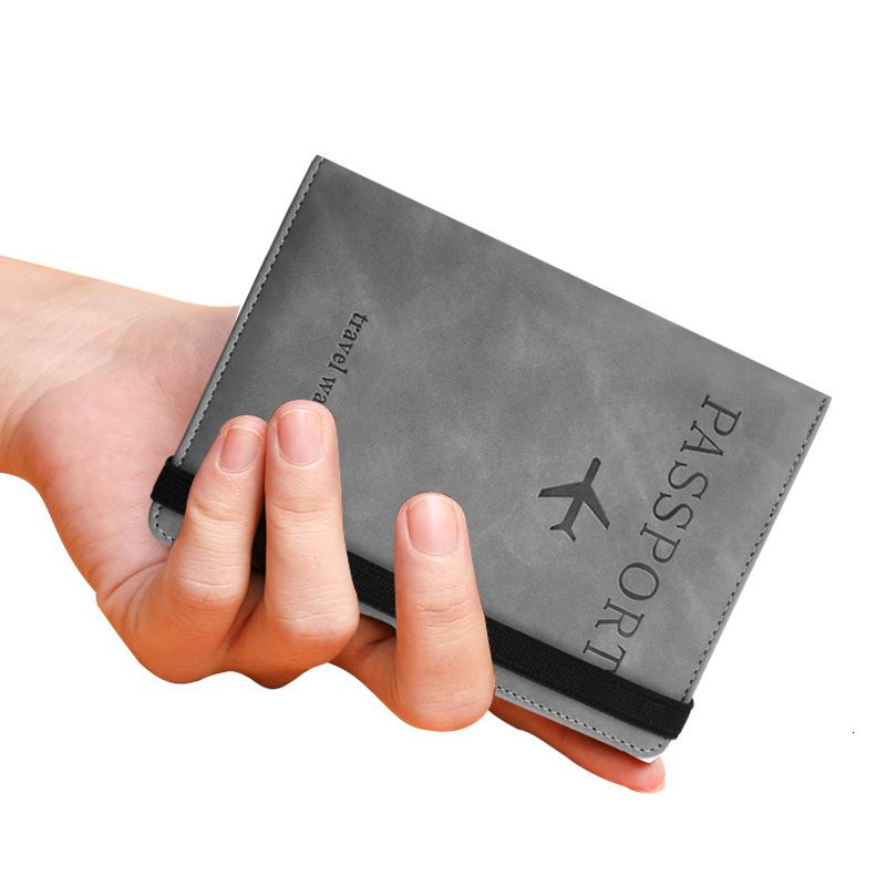 New RFID bag made of PU leather with multiple functions that can accommodate SIM cards, ID cards, foreskin covers, passport clips