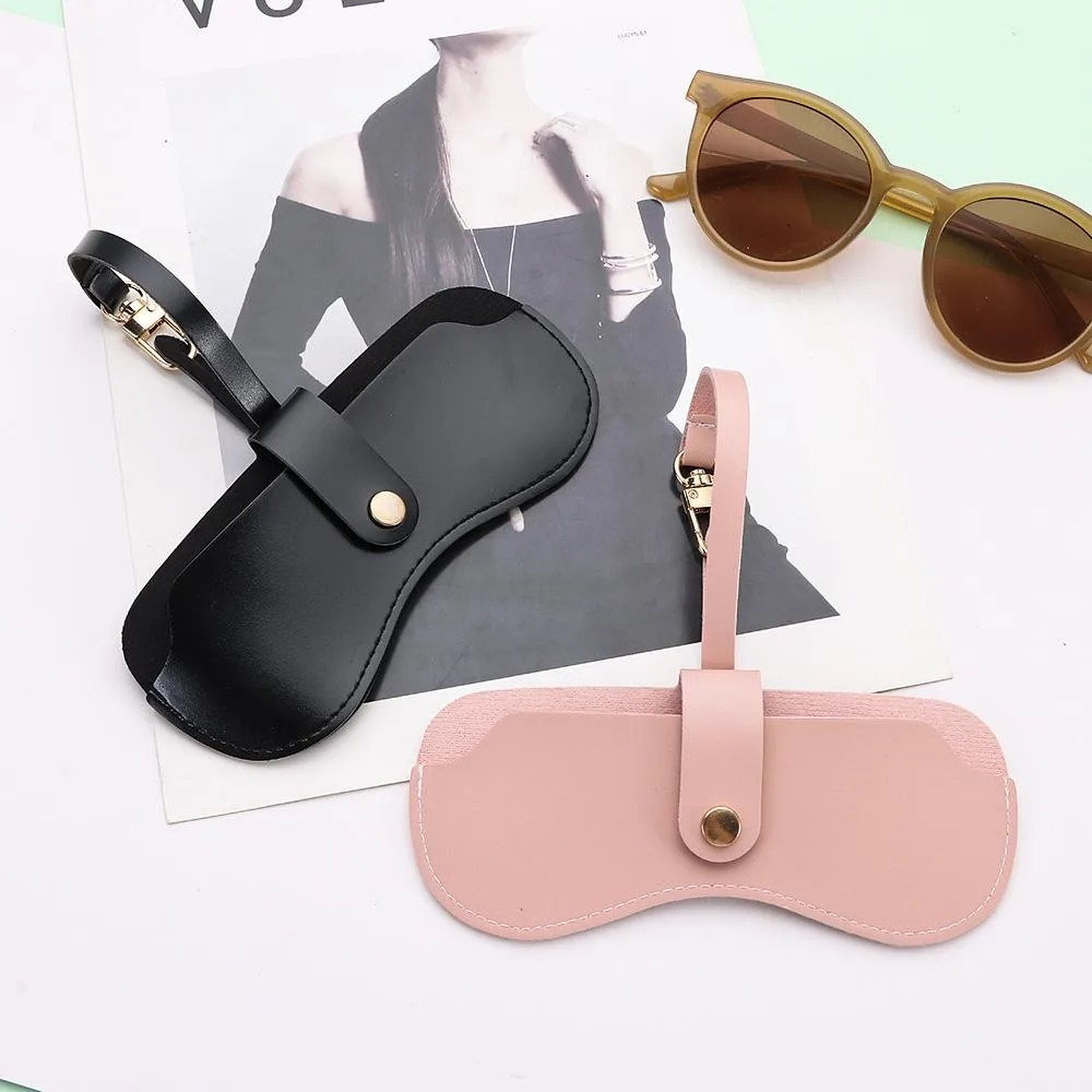 PU Leather Handmade Glasses Bag Sunglasses Case Portable Myopia Protector Simple Hanging Wrist Storage Box