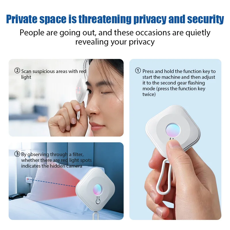 Hidden Camera Detector Portable Mini Mobile Phone USB Alarm Hotel Infrared Anti Surveillance Anti Candid Shooting Pinhole Camera