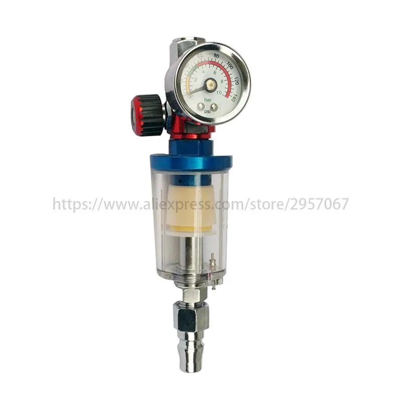 1.3/1.5/1.7/2.0mm Nozzle R500 LP Spray Gun 600cc Paint Airbrush And Air Regulator Gauge Water Oil Separator Filter