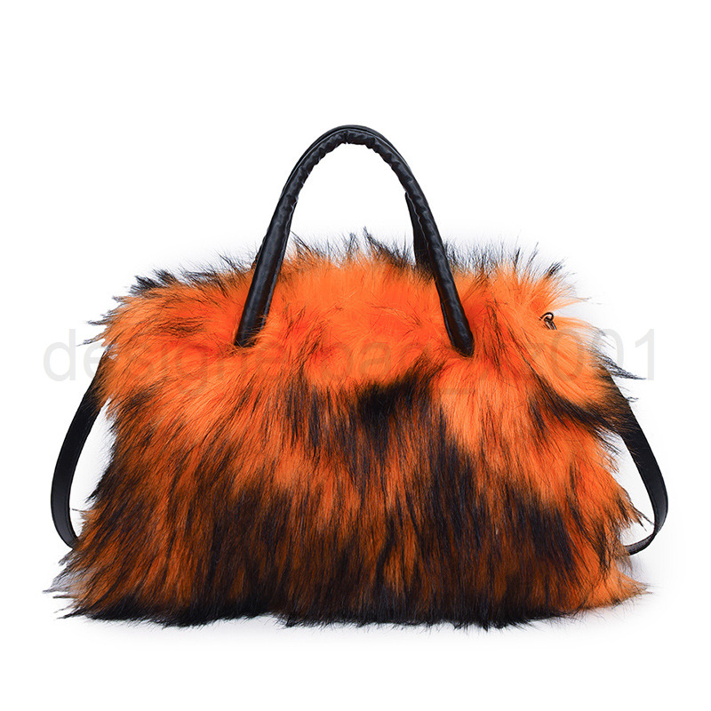Niki Duncks Tote Bagbag Classic Designer Fashion 10a Top Woman Handbagevening Bags New Womens Square Plush Imitation Fur Raccoon Hair Handbag Large Ca