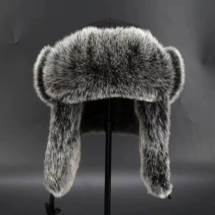 Mens Winter Hunter Pilot Cavalry Ear Hoods Warm Russian Waterproof Ski Hat Bomber Hat Warm Ear Protection Hat 241031