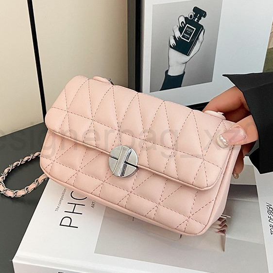 Bag Designer Fashion Classic 10a Top Woman Handbagevening Bags Springsummer New Advanced Texture Small Womens Diamond Grid Chain Single Shoulder Under