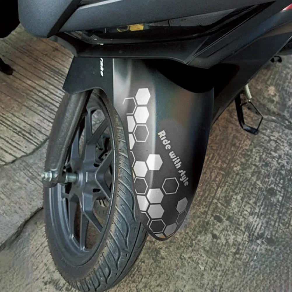 Motorbike Fender Stickers Hexagonal Reflective Stickers Reflective Body Stickers Honeycomb Shaped Pull-On Body Decals