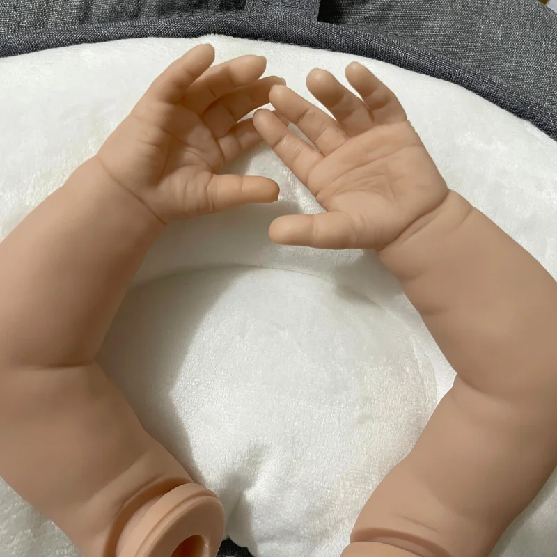19 Inches Unpainted Reborn Baby Doll Parts Vinyl Blank Kit Unfinished Mold For Kids DIY Toy With Cloth Body