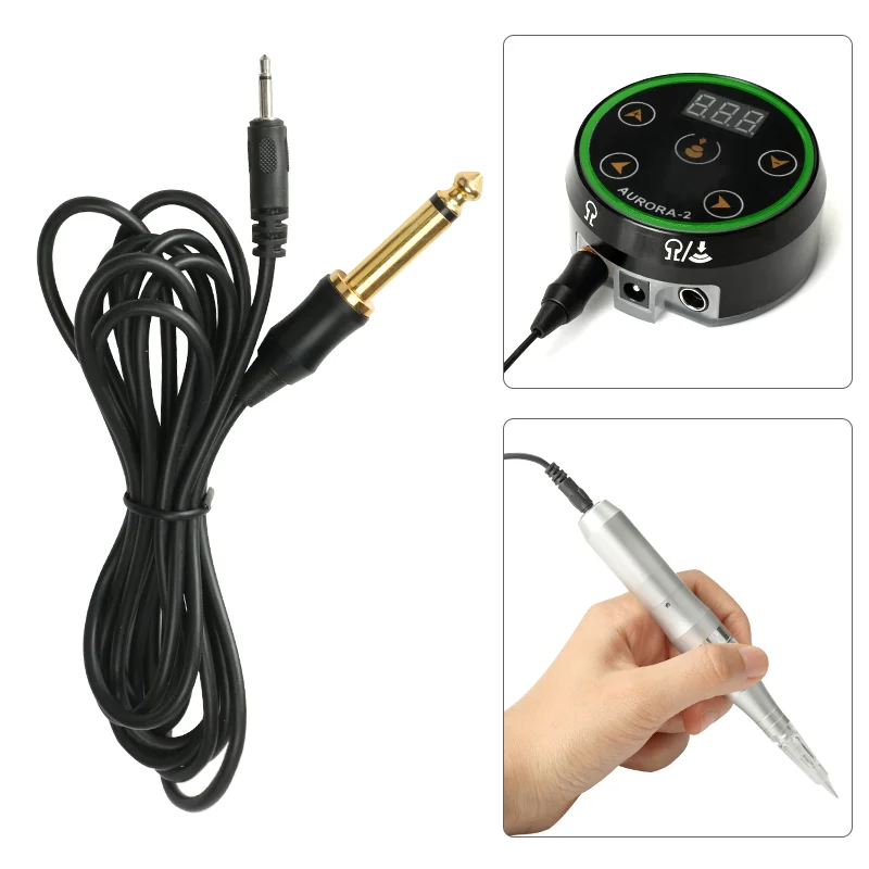 RCA/DC Plug Tattoo Machine Clip Cord Permanent Makeup Wire Hook Line Audio Cable for Tattoo Power Supply Accessories Top Quality