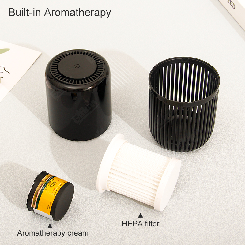 Portable Mini Air Purifier For Car USB HEPA Filters Air Cleaner Desktop Home Aromatherapy Tablets Inside With LED Night Light