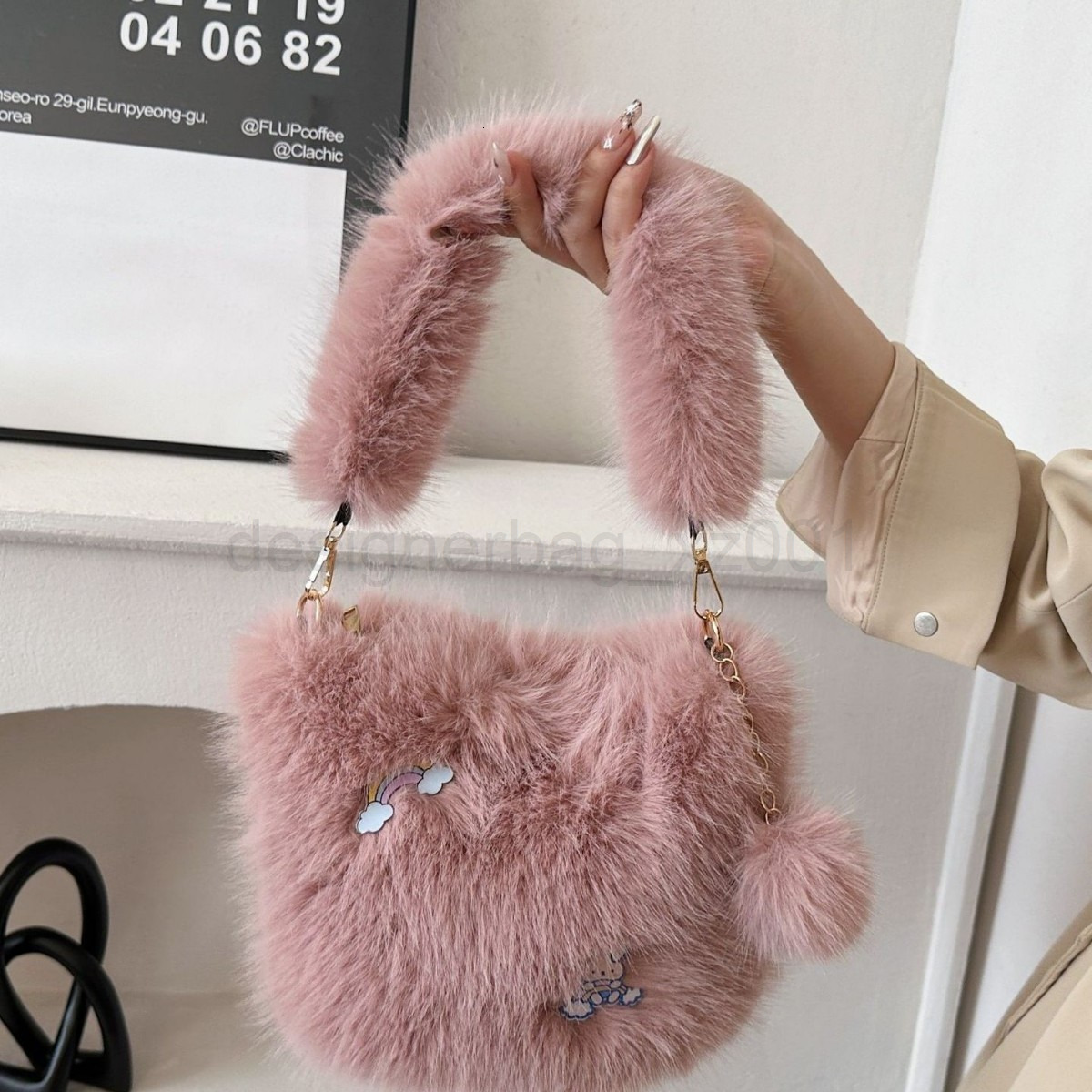 Niki Duncks Tote Bagbag Classic Designer Fashion 10a Top Woman Handbagevening Bags New High-end and Stylish Plush Versatile Autumn Winter Shoulder Cro