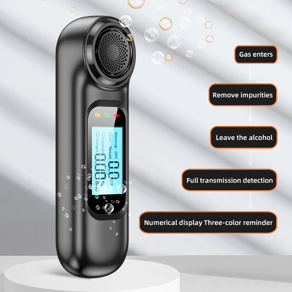2023 Newest breathalyzer Factory Professional Digital Display Rechargeable breathalyzer alcohol breath tester AM01
