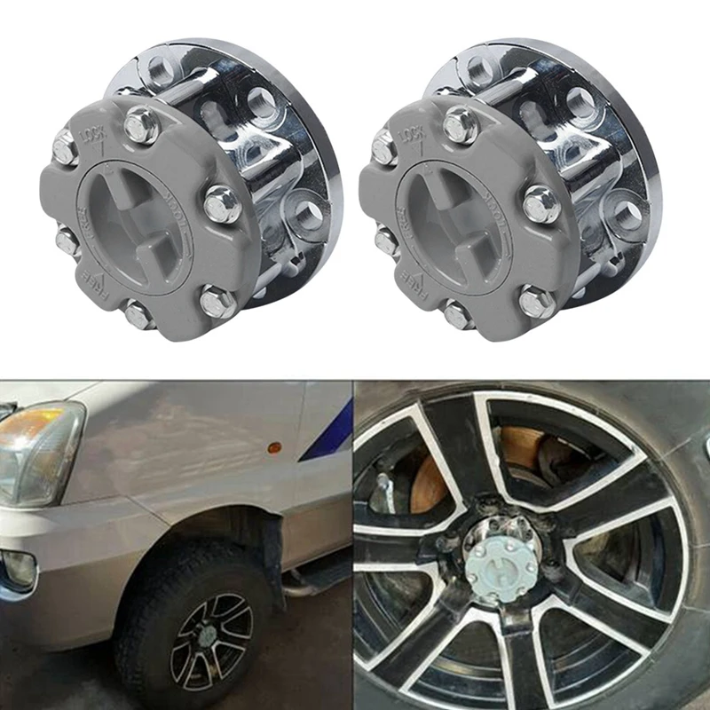 2Pcs 28 Teeth Car Front Wheel Clutch Locking Hub 4WD System Actuator for Mitsubishi Pajero L200 4X4 L300 4X4 MB886389