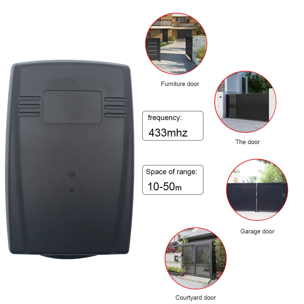 Garage Door Receiver 2CH 433.92MHZ Remote Controller for Doorhan Gate Multi Brand Fixed Learning Rolling Code Universal Receiver