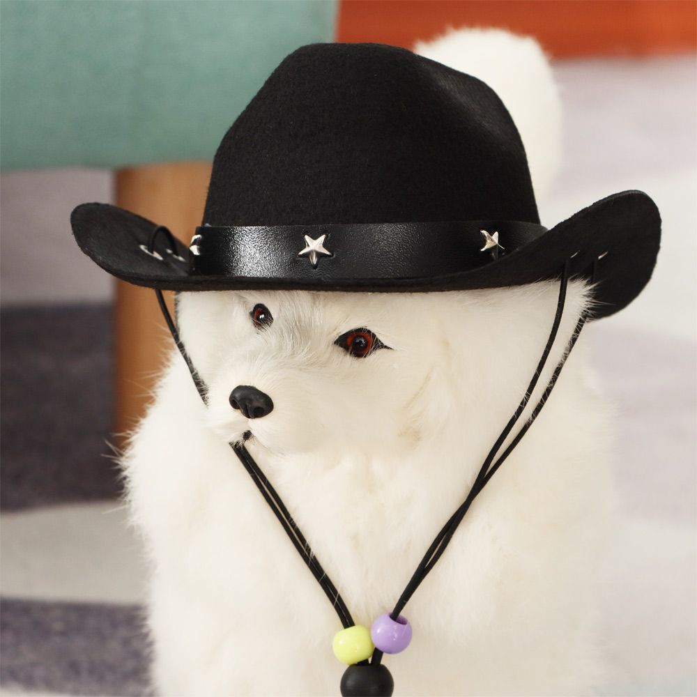 Funny Summer Pet Dog Hat Dog Cowboy Hats Dogs Cat Outdoor Hats Caps For Dogs Cats Adjustable Headwear Pet Accessories Photo Prop