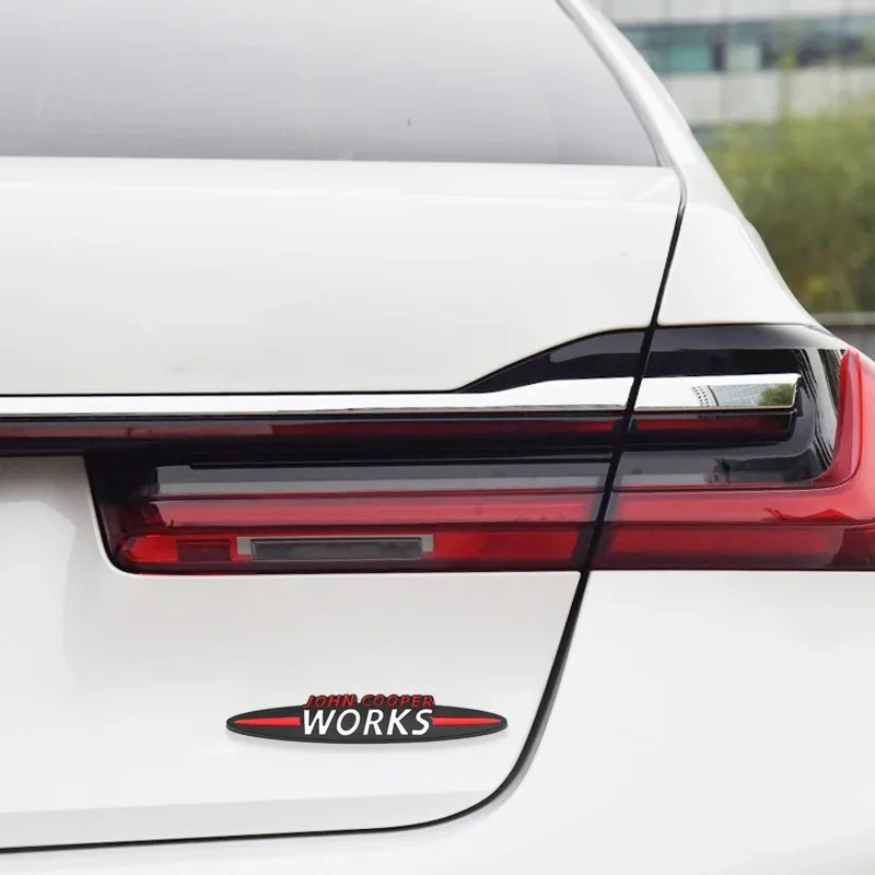 3D Metal Car John Cooper Works Stickers Decals Front Hood Grill Emblem For Mini Cooper JCW S F54 F55 F56 F60 R50 R53 R55 R56 R57