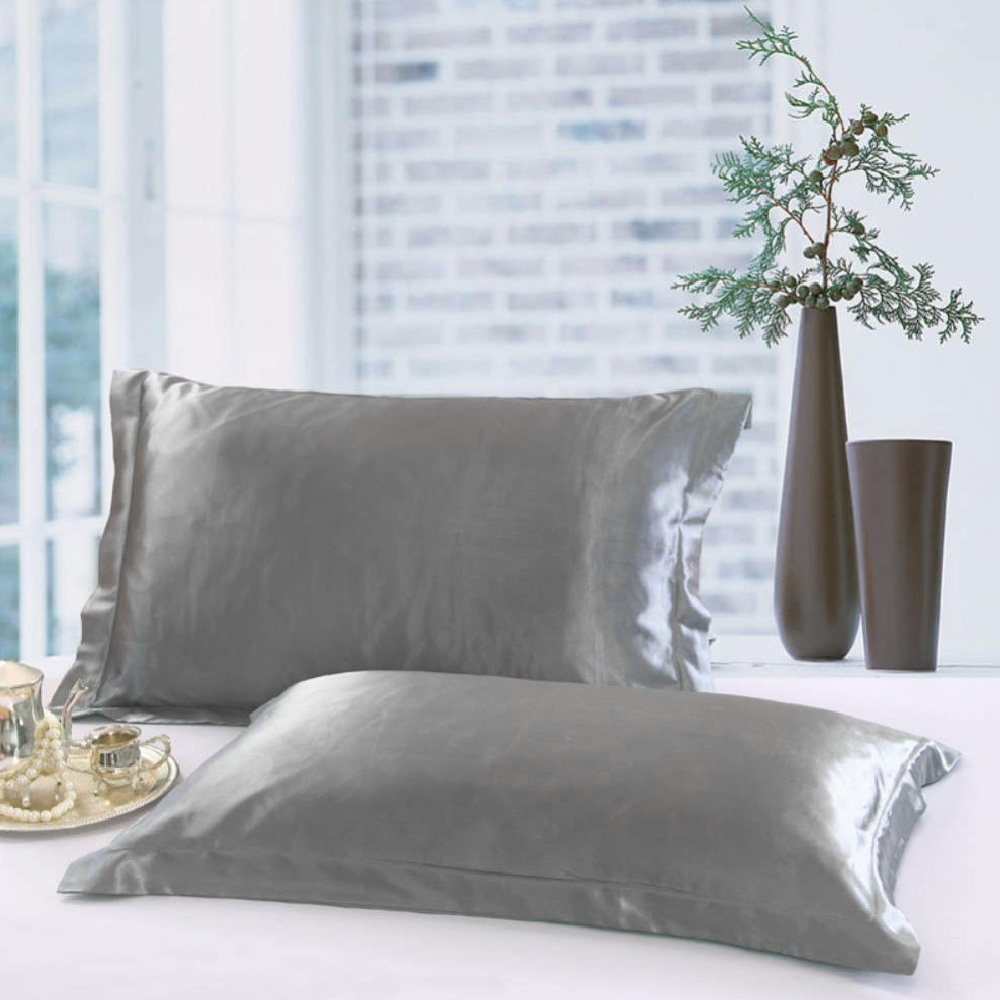 Pillow Cover Silk Pillowcase Silky Satin Beauty Pillow Case Comfortable Breathable Pillow Case Home Decor Wholesale Dropshipping smile