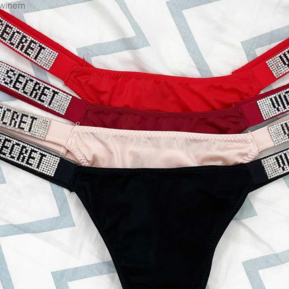 Women's Panties New Womens G-string thong Womens Underwear G-string Underwear Low rise Neon Water Diamond Breathable and Shiny Z250926
