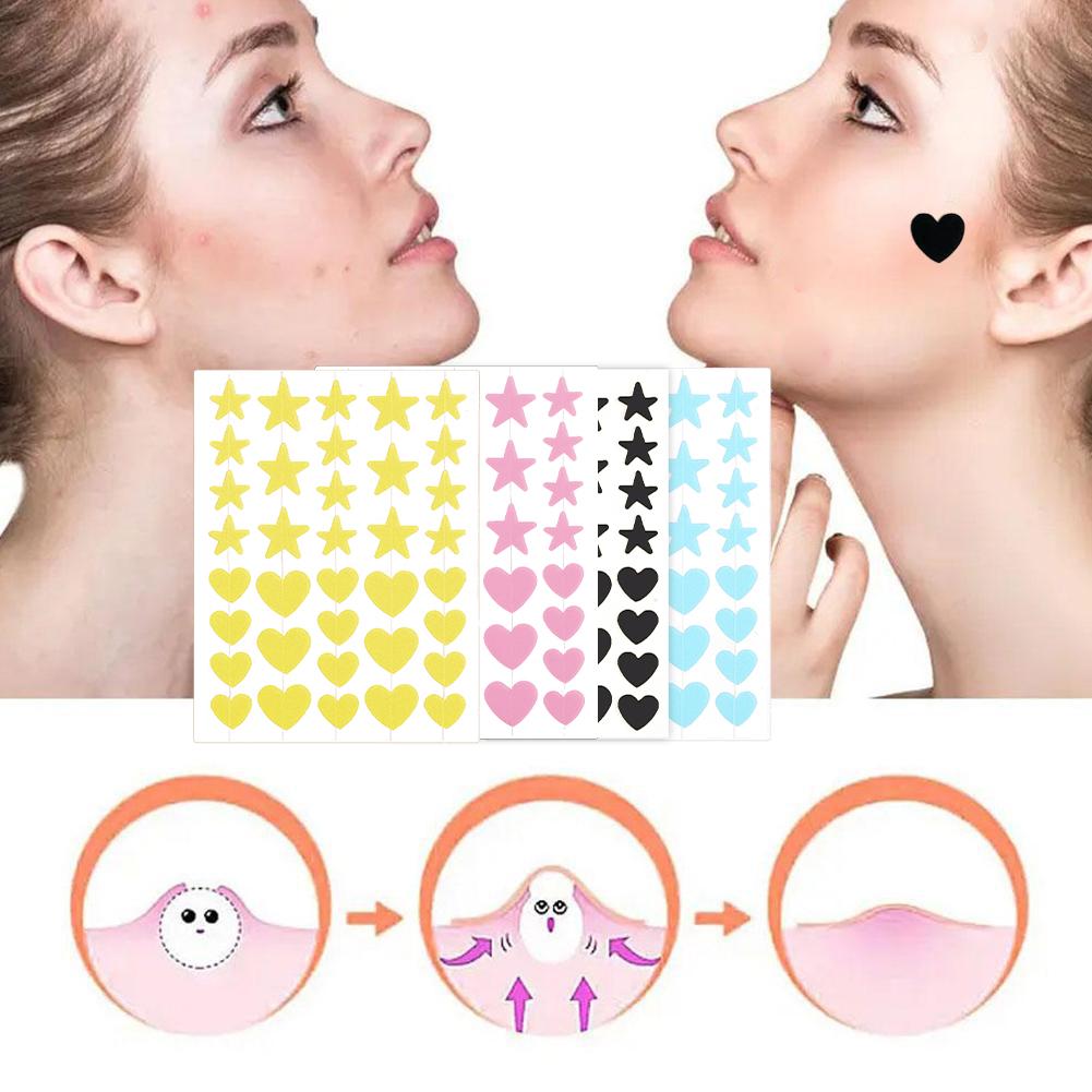Star Shape Acne Colorful Invisible Hydrocolloid Acne Dots Pimple Patches Face Skin Care Acne Pimple Patch for Most Skin Types