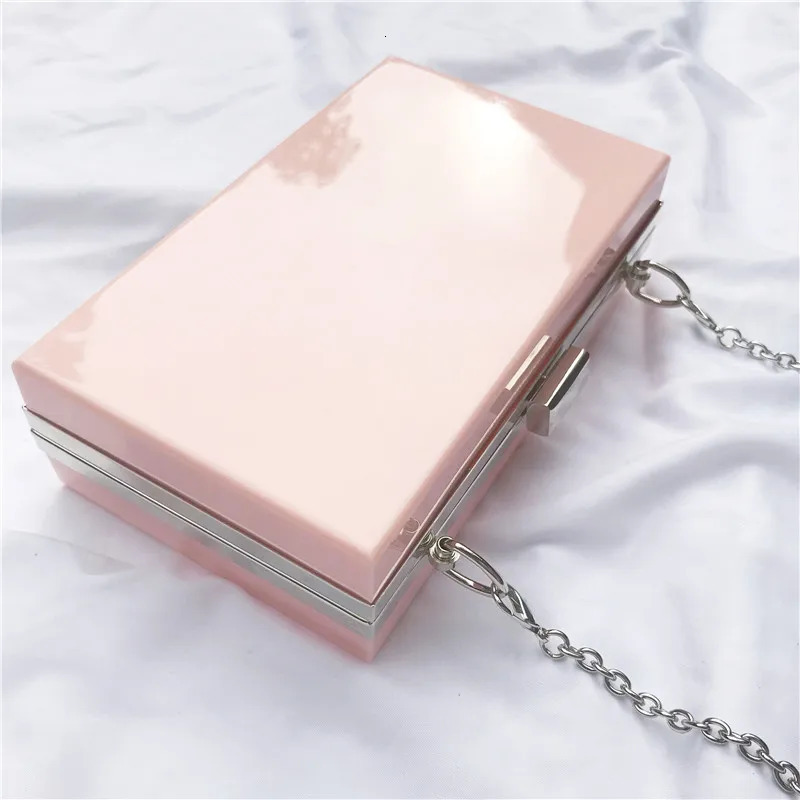 Bella Joy Acrylic Transparent Clutch Chain Box Womens Shoulder Bag Hard Day Clutch Bag Wedding Party Evening Wallet 5 241031
