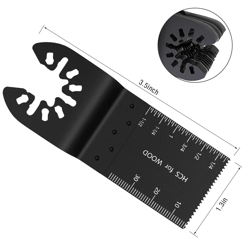 Saw Cutter Blade Accessories 60/50/20/10/5 Pack Oscillating Multi Tool Saw Blades for Renovator Power Wood Cutting Tools Bits
