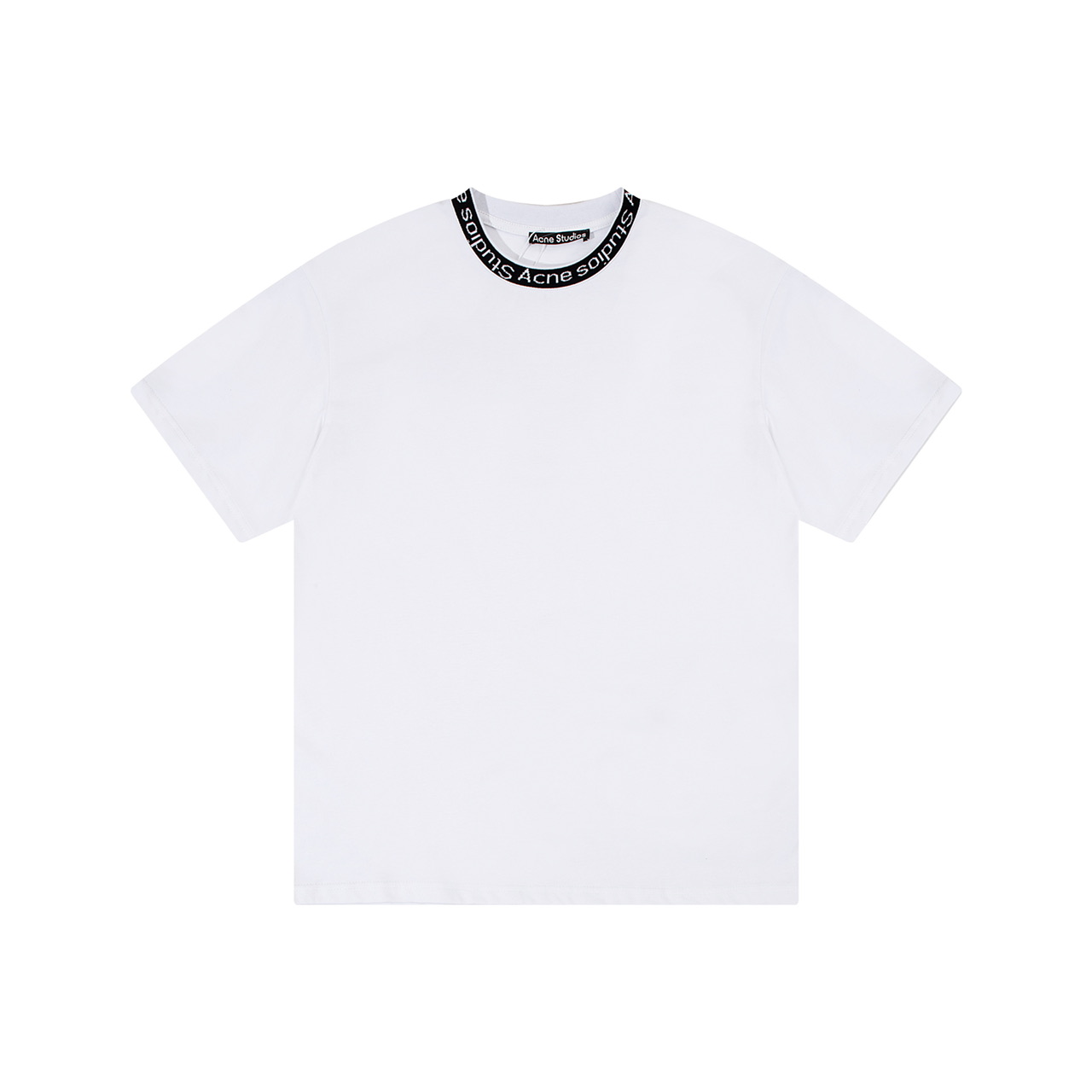 Acnes Designer Shirt High Quality Luxury Fashion High Street Hip-Hop Trend 100% Cotton Breathable Peter Pan Collar 1996 Sweden Tshirt Acn Studiod 8d4