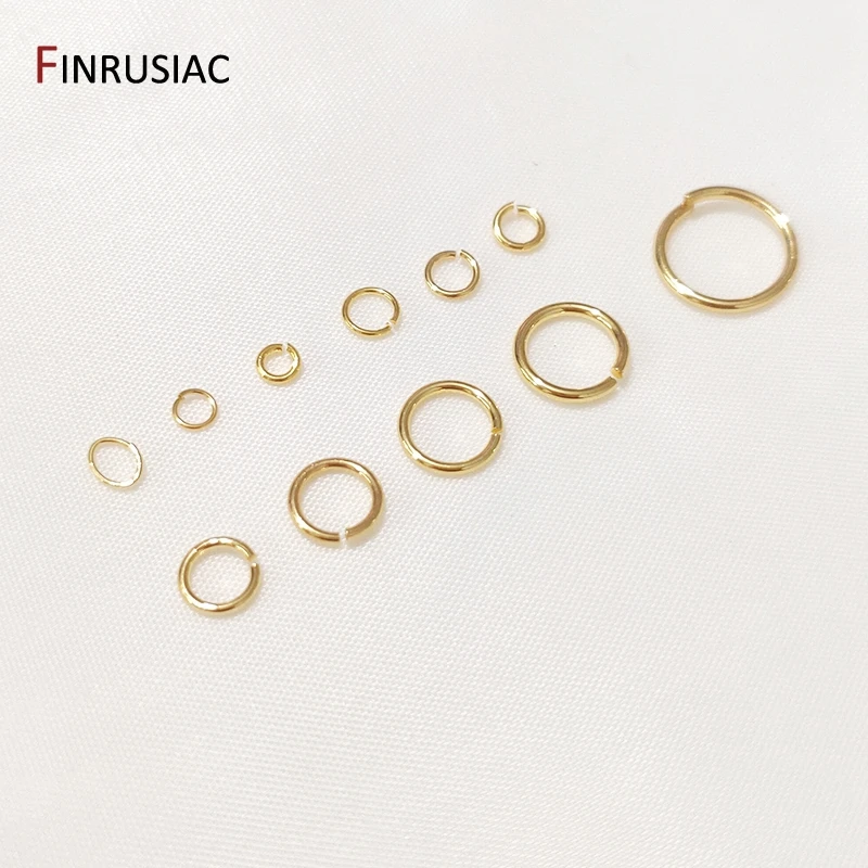 Real Gold Plated Brass Jump Rings,Wholesale Split Ring Connectors For DIY Jewelry Making Accessories Supplies Findings