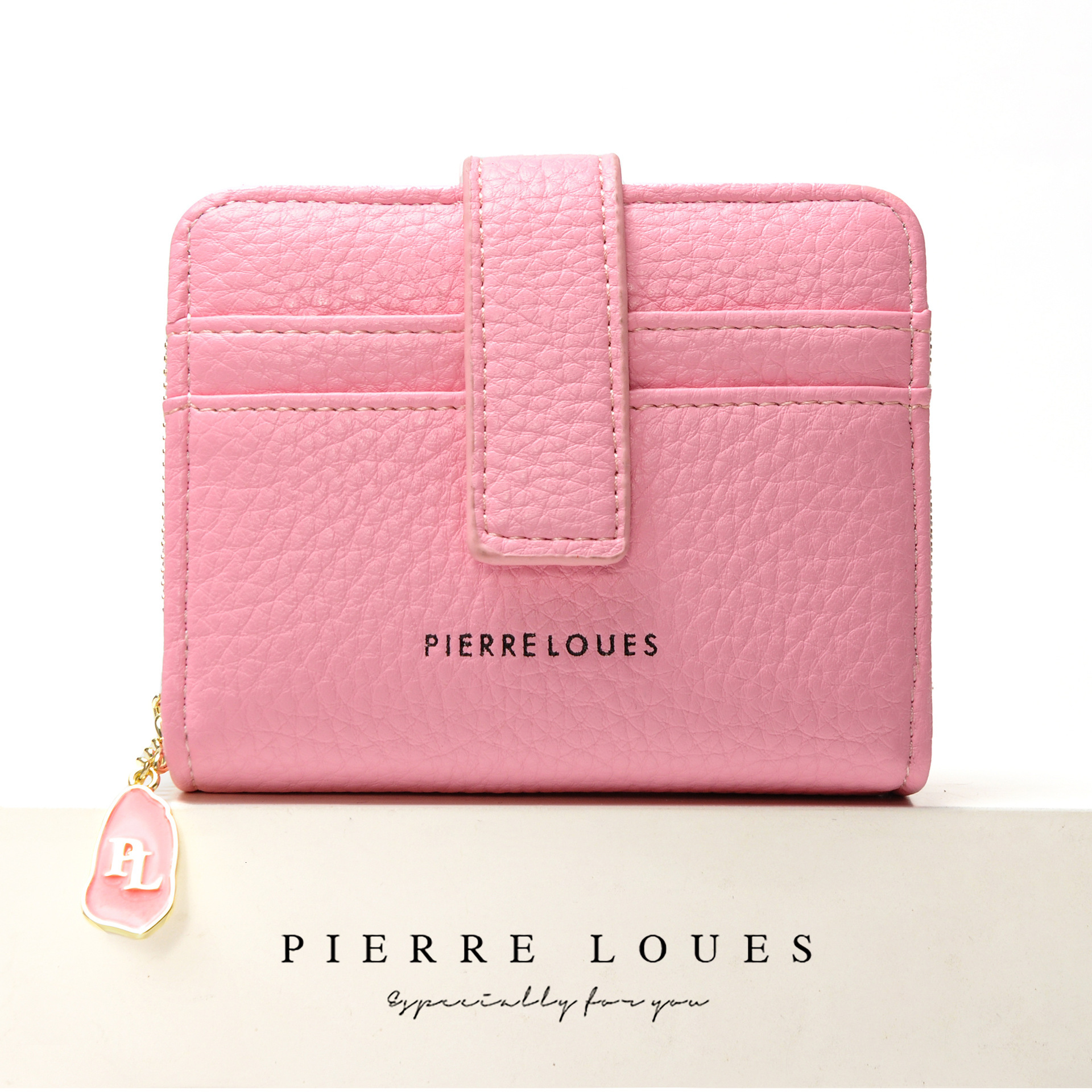 2025 new Korean version short women's coin purse with high-end feel, leather small bag, multi card zipper, ins wallet