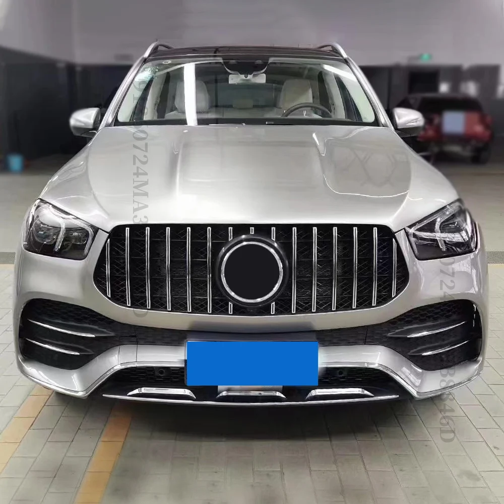 Upgrade Front Hood Grille Racing Grill Perfect Match GT Diamond Sport Body Kit Trim For Mercedes W167 Benz GLE 350 450 2020-2023