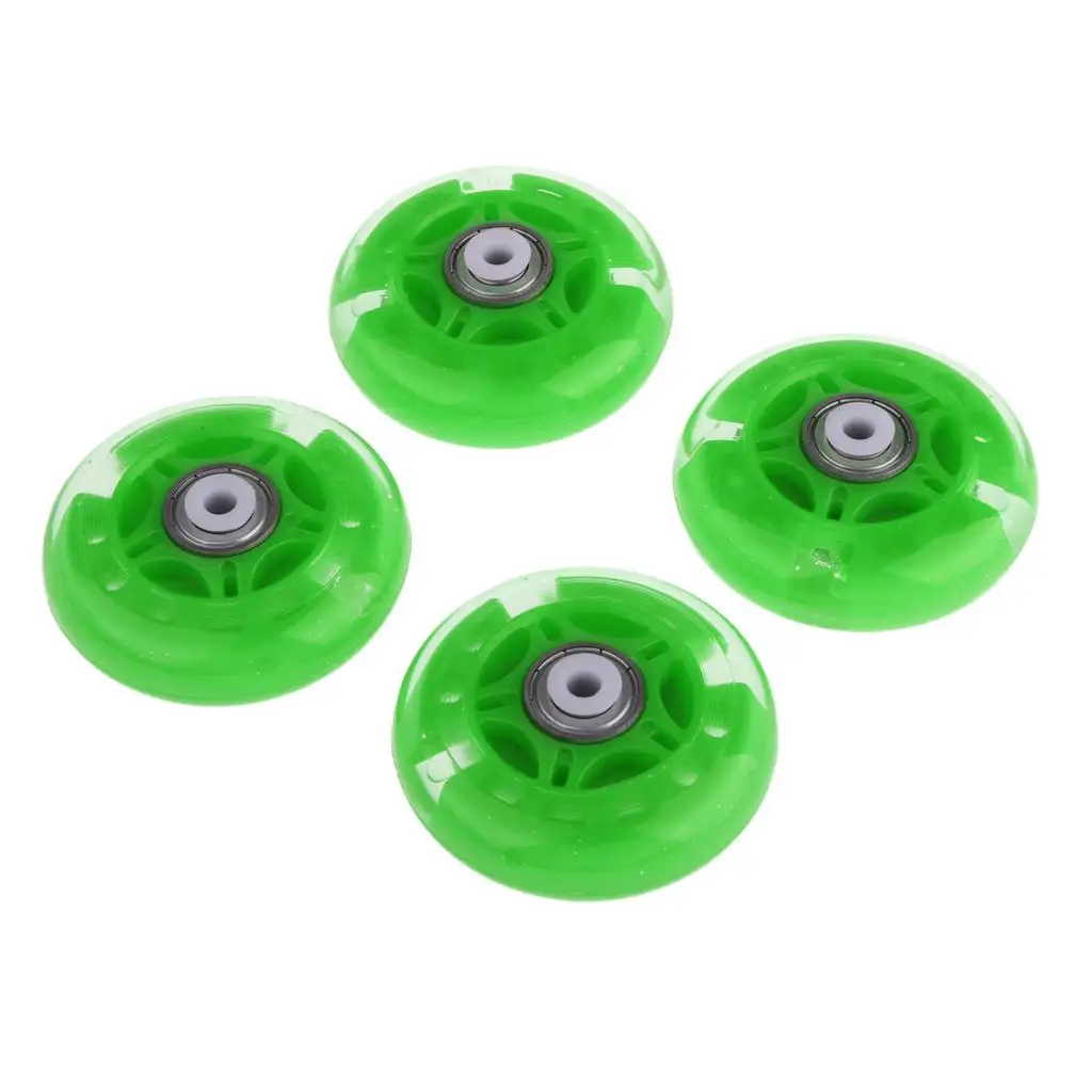 4Pcs Inline Roller Skate Wheels with Bearings, 2.76 x 0.94inch